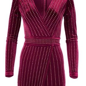 Burgundy with gold dress